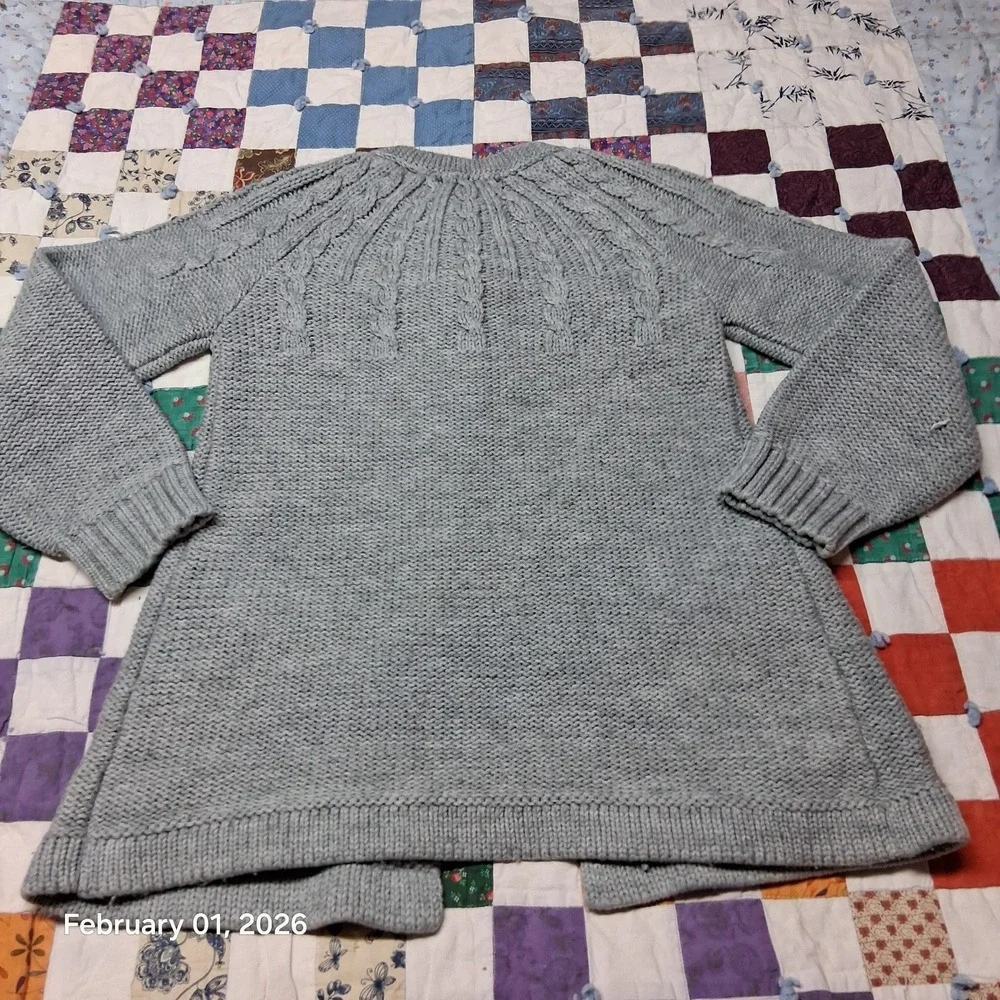Vintage Albee Open Style Cardigan‎ Knit Sweater Womens Size Medium Pockets